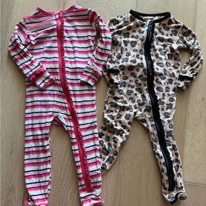 2 Kickee Pants Ruffle PJ Bundle